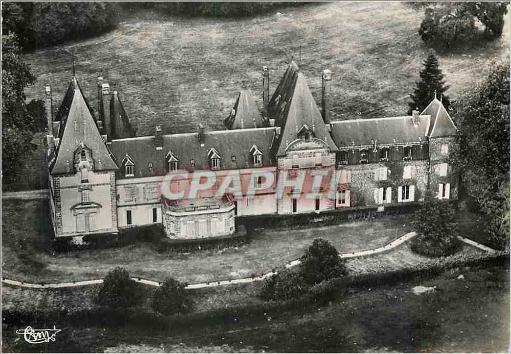 Orbais-l'Abbaye (Marne) — Le Château de Coupigny — Vue aérienne — Éditions J. Combier, Mâcon - Recto