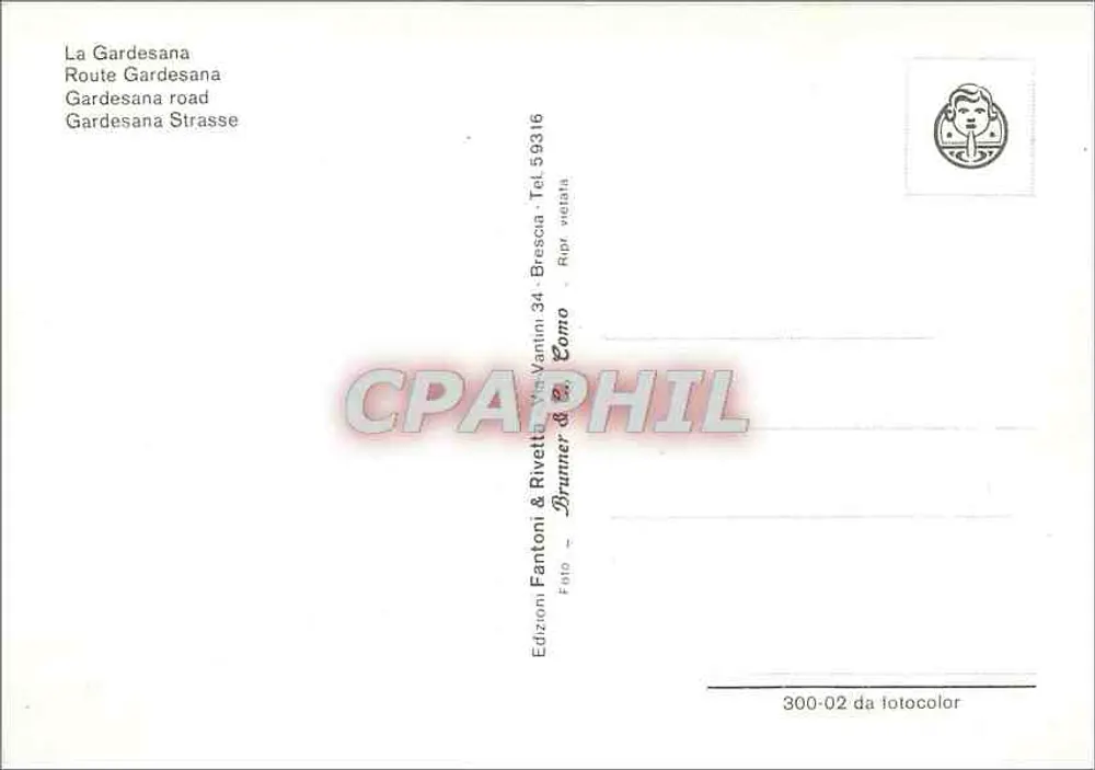La Gardesana — Panoramaweg naar het meer van Garda — Edizioni Fantoni & Rivetter - Achterkant