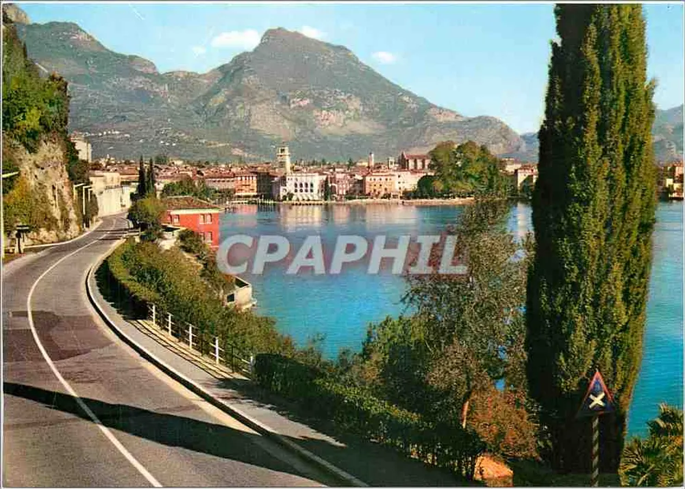 Lago di Garda – Riva del Garda — entre les cyprès — Brunner & C. Torino - Recto