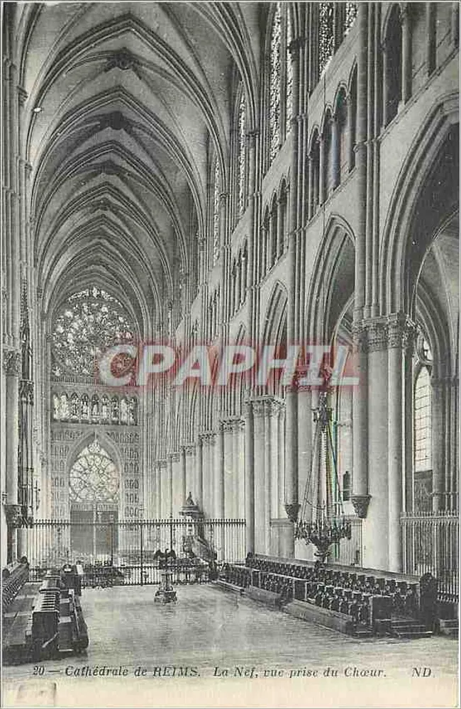 Cathédrale de REIMS — La Nef, vue prise du Chœur — ND - Recto