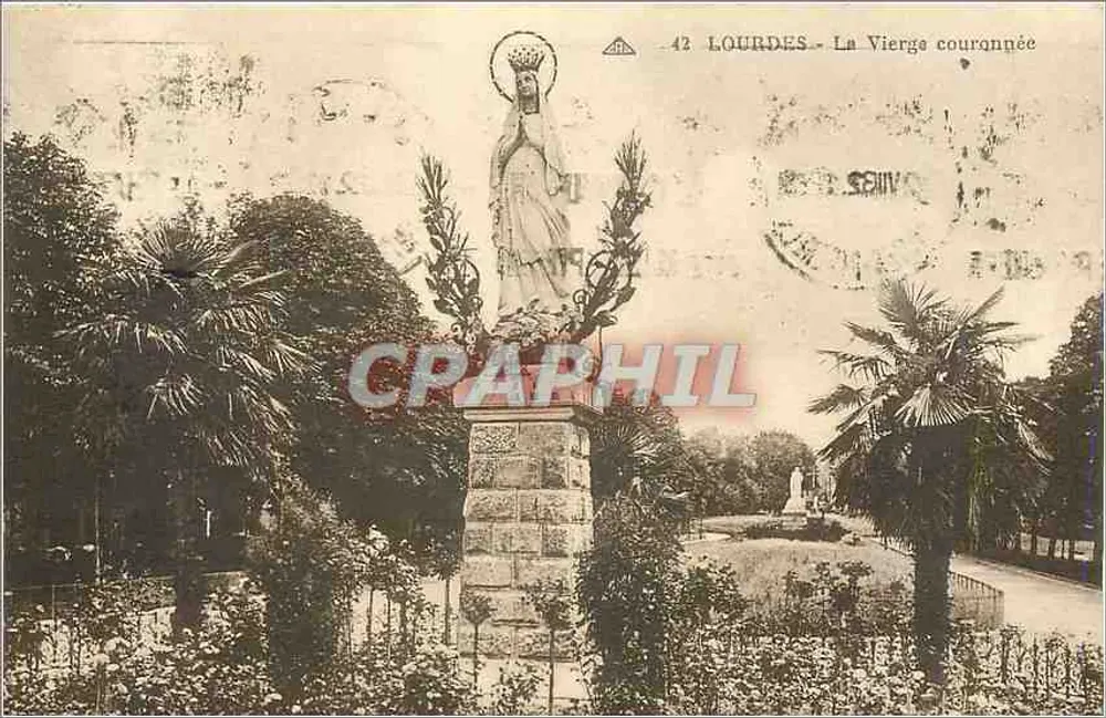 Lourdes - A Virgem coroada — editor anônimo, n°42 - Frente