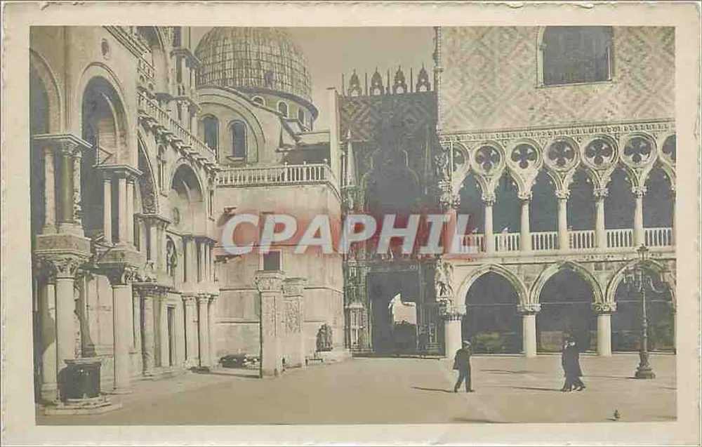 Vêneto — Vista do Palácio Ducal e da Basílica de São Marcos — Cartolina Postale 'RAJAR' - Frente