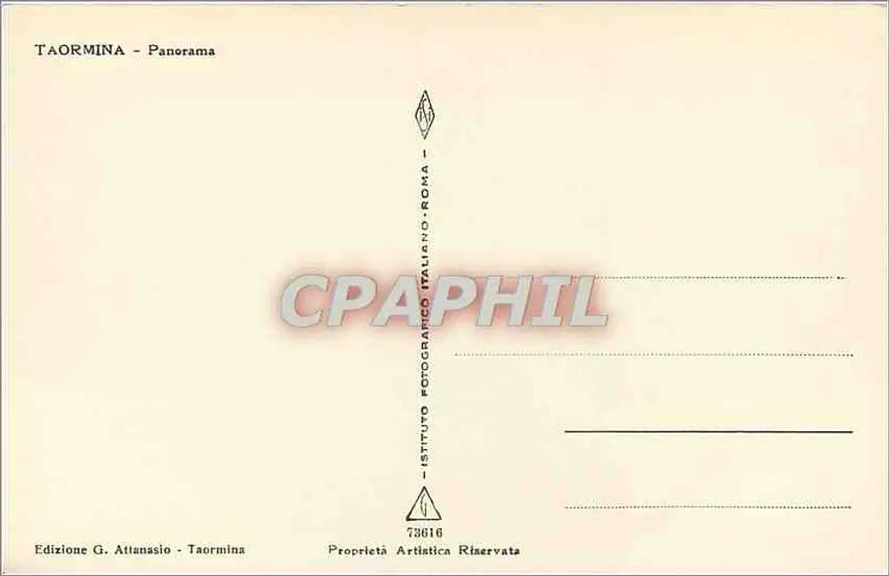 Taormina — Panorama — Edição G. Attanassio - Taormina - Verso