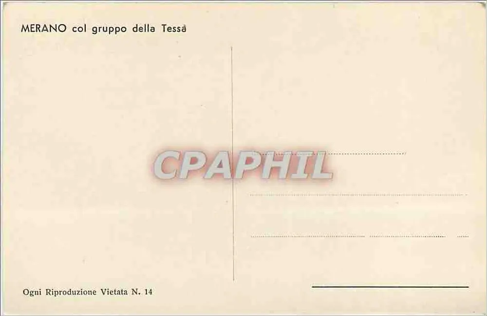 Merano — vista sobre o grupo da Tessà — N. 14 - Verso