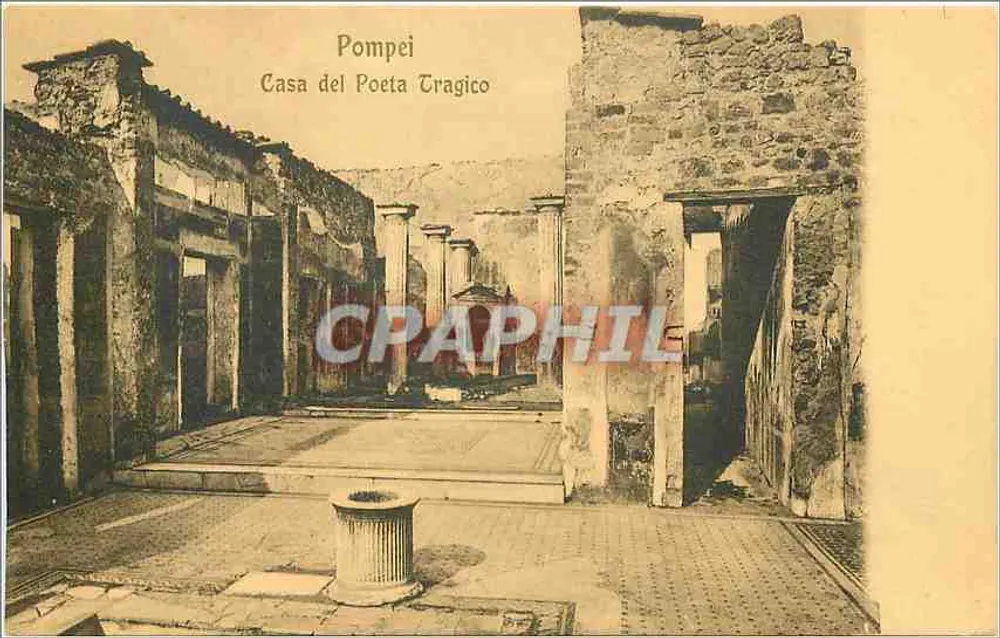 Pompeii — Casa del Poeta Tragico — Raguzino Art Store, Galleria Umberto I, Naples - Recto