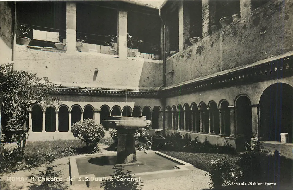 Roma - O Chiostro dos S.S. Quatro Coronati — Ernesto Richter - Roma, n° 170 - Frente