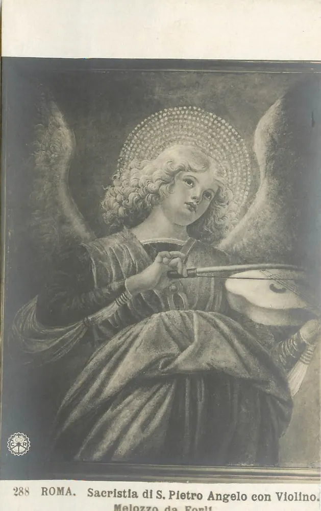 Roma. Sacristia di S. Pietro - Angelo con Violino - Melozzo da Forlì - Recto