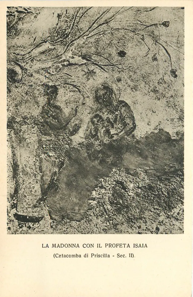 Die Madonna mit dem Propheten Isaia — Katakomben von Priscilla, 2. Jahrhundert — - Vorderseite