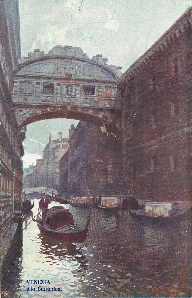 Veneza — O Ponte dos Escravos no Rio Canonica — Cartolina Postale, Série B - Frente