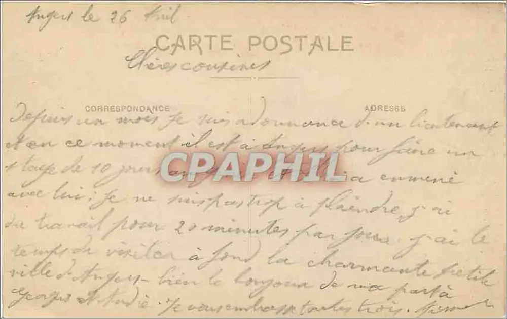 Angers — Place de l'Académie und allgemeine Ansicht — Viertel Saint-Laud — Edition Laroute - Rückseite