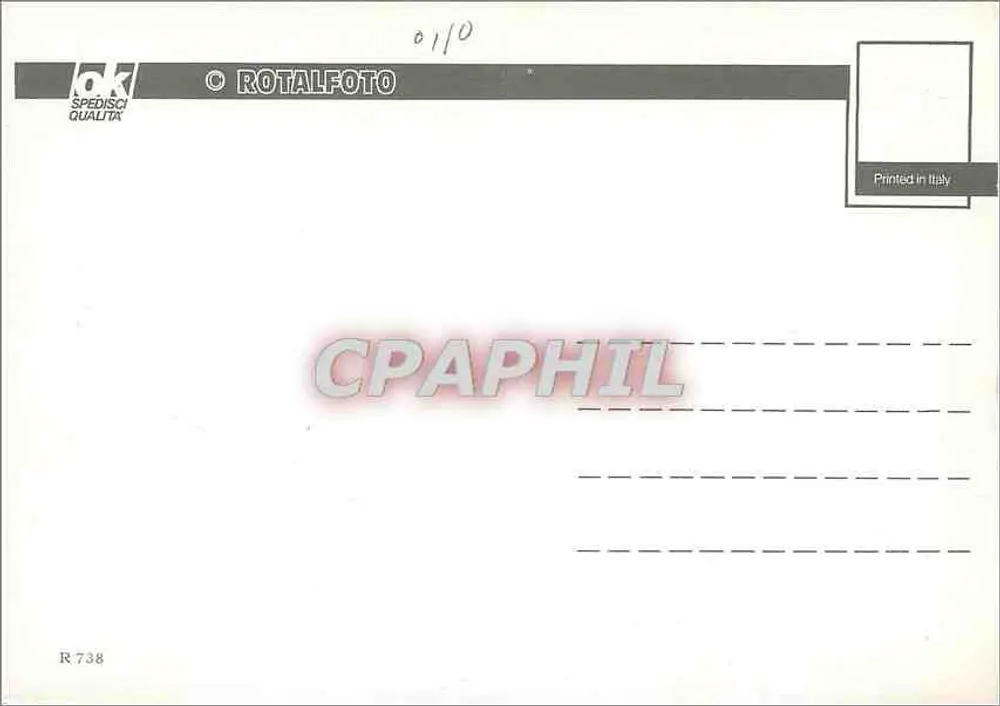 Pôr do sol sobre o mar — Rochas no primeiro plano — Rotalfoto, série R 738 - Verso
