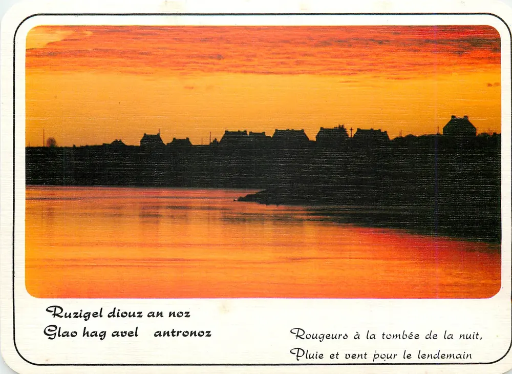 Rougeurs ao entardecer — Chuva e vento para o dia seguinte — Edições d'Art JOS, Châteaulin - Frente