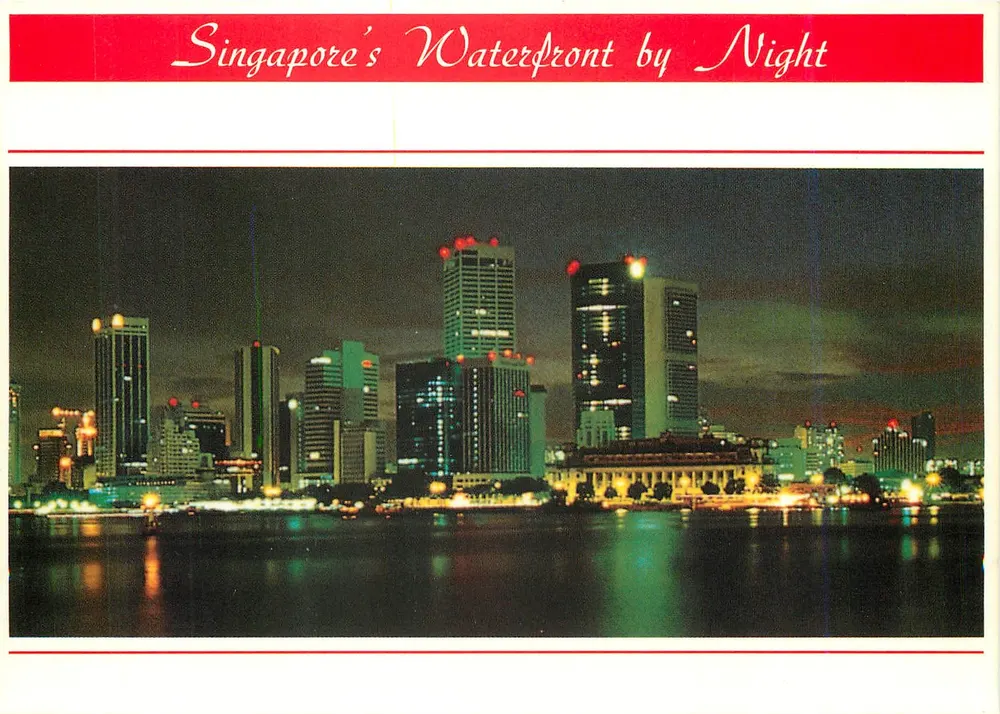 Singapura — Vista noturna do waterfront — editor Associated Marketing Agency Pte. Ltd. - Frente