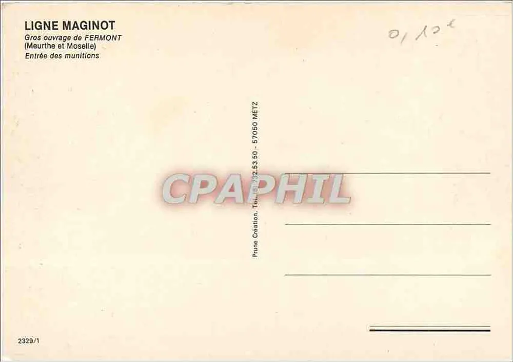 Fermont — Festung A2 — Linie Maginot - Rückseite