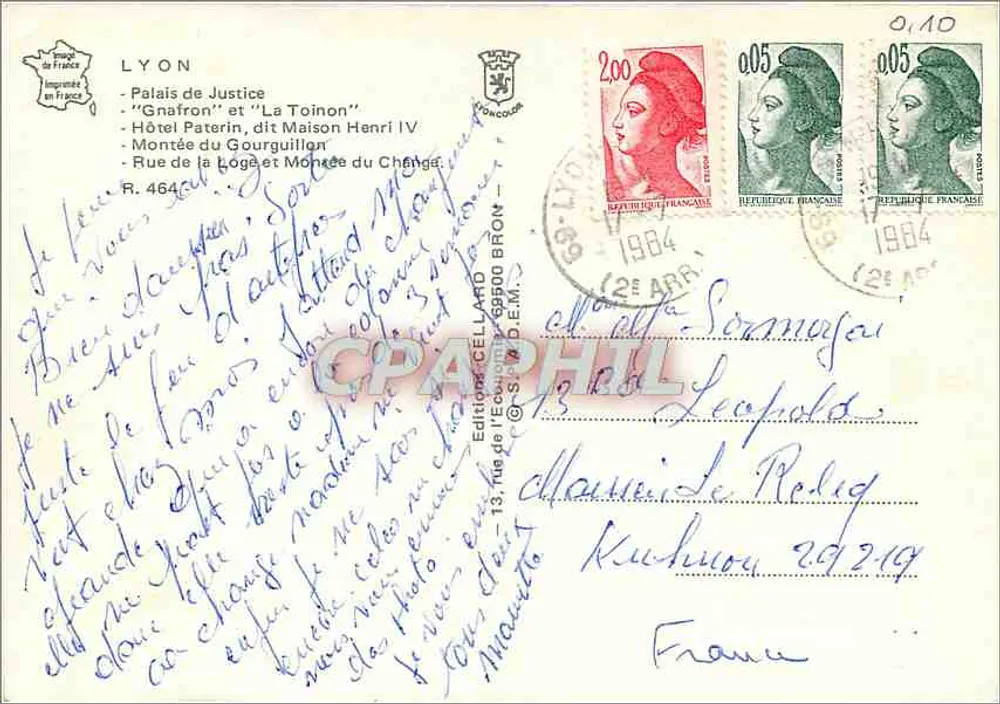 Alt Lyon — Mit GNAFRON und der TOINON — CELLARD-Edition - Rückseite
