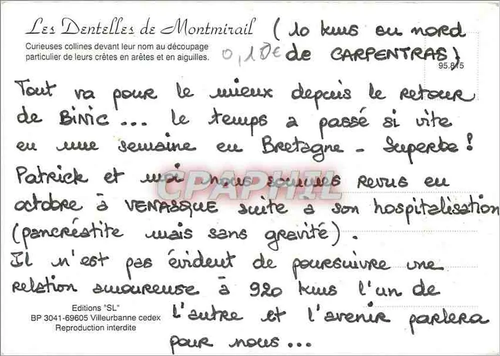 As Dentelhas de Montmirail — colinas curiosas diante do seu nome, com o corte particular de suas cristas em arestas e agulhas — Edições 'SL' - Verso