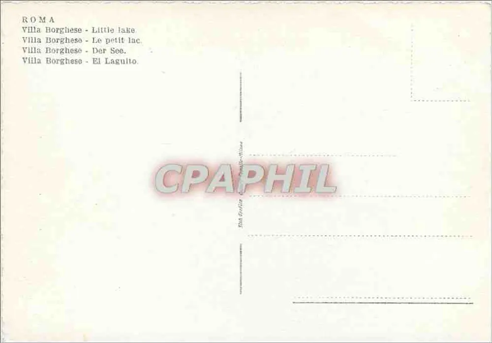 Roma - Villa Borghese - Il Laghetto - Verso