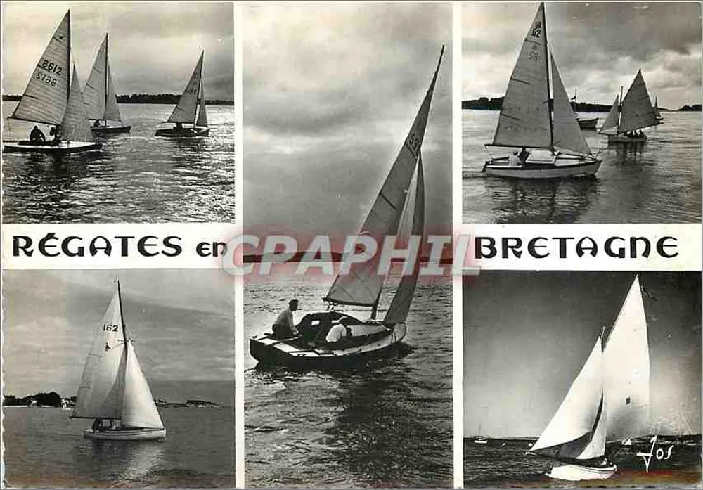Regatten in der Bretagne — 6 Fotos von Booten — Éditions d'Art JOS, Lorient - Vorderseite
