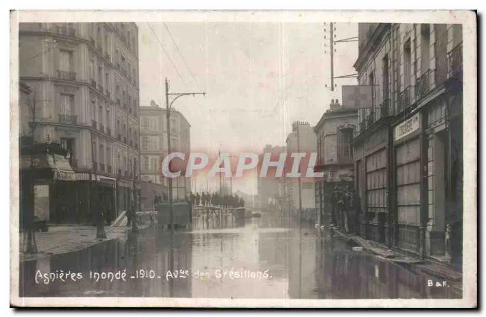 Asnières Onderwater - 1910 - Avenue des Grésillons — B.A.F. - Voorkant