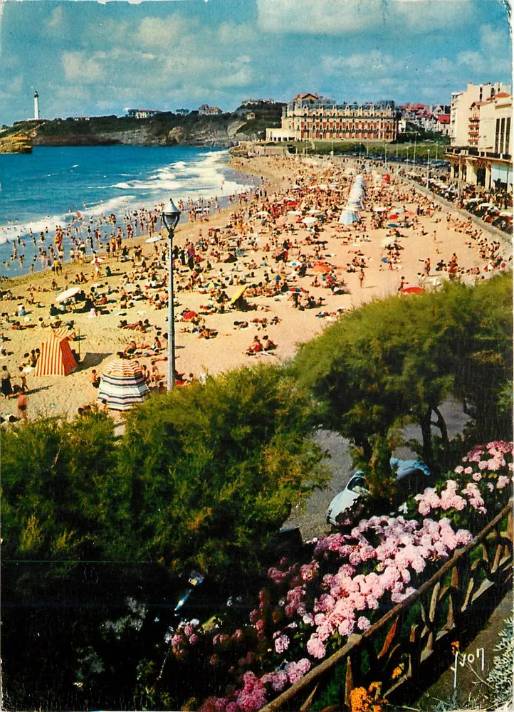 Biarritz — Die große Strand und das Hotel du Palais — Éditions d'Art 'YVON' - Vorderseite
