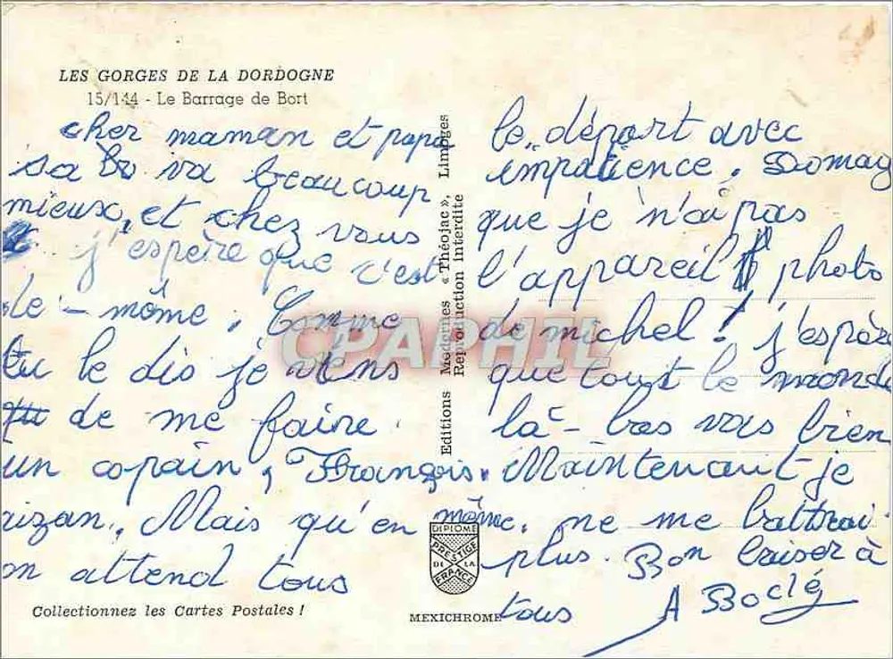 As Gorges da Dordogne — O Barragem de Bort — Edições Médecines & Théolac - Verso