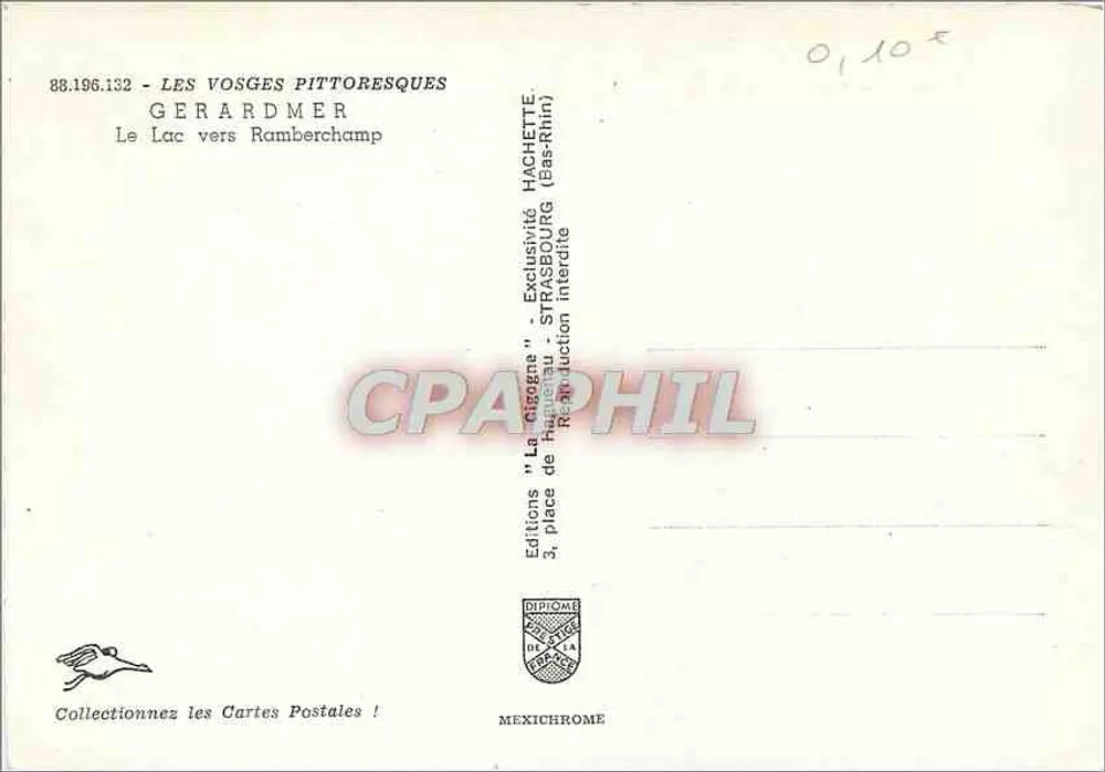 Le Lac vers Rambertchamp — Les Vosges Pittoresques — Éditions Hachette - Verso