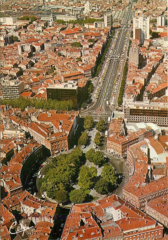 Toulouse — Die Jean-Jaurès-Alleen und der Wilson-Platz — Éditions Cely, n° 3391 - Vorderseite