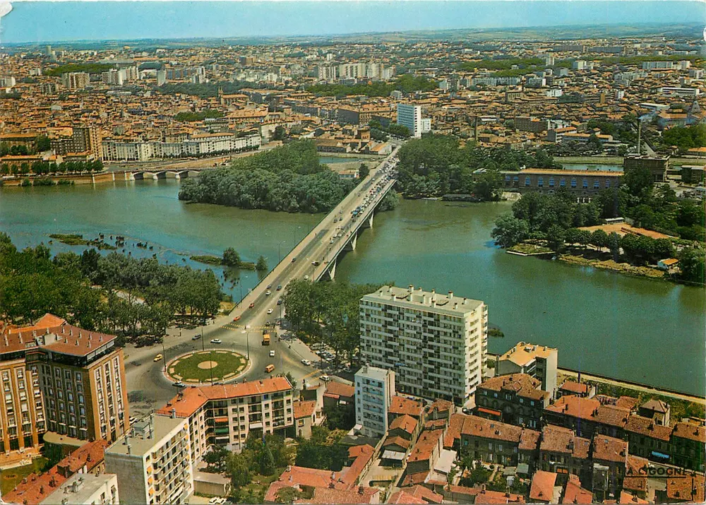 Toulouse (Haute-Garonne) — Auf dem Pont St-Michel mit Flugzeug — Editions LA CIGOGNE - Vorderseite