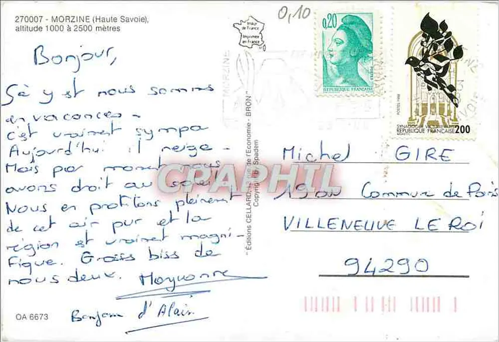 Morzine — station de ski et village enneigé — Éditions Cellard de Bron - Verso