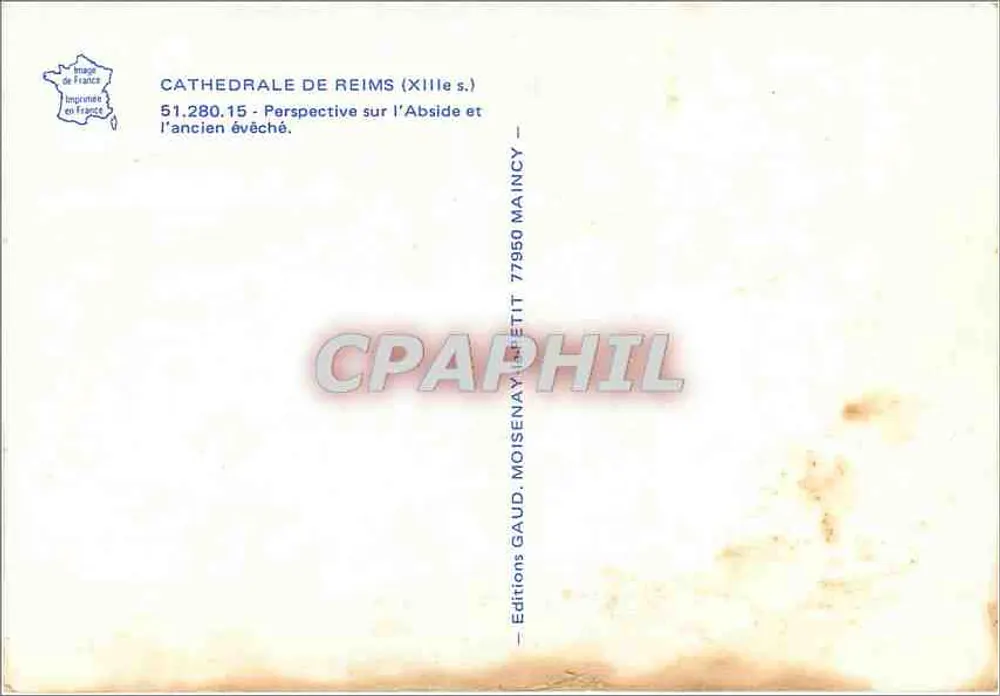 Kathedrale von Reims — 12. Jahrhundert — Image Editions France - Rückseite