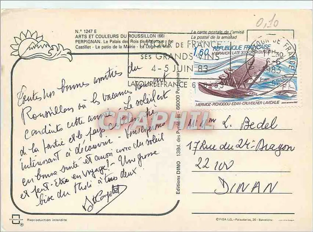 Perpignan — Erinnerungen an die Stadt — Editions France - Rückseite