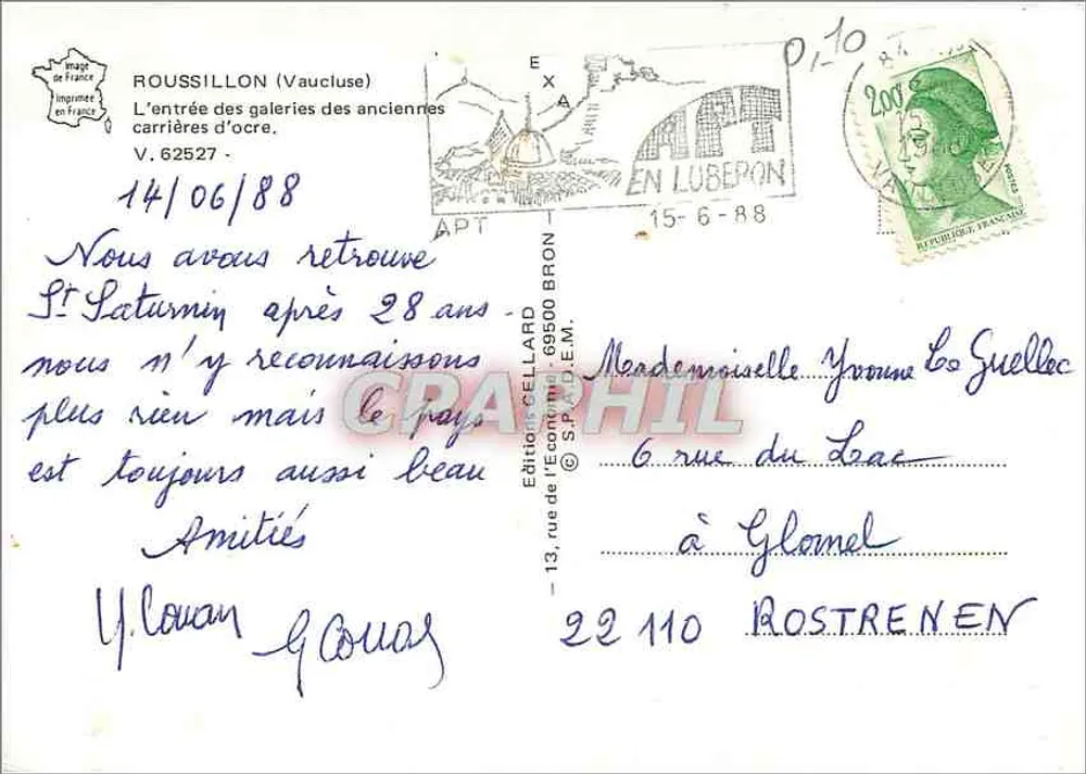 Eingang zu den Ochergalerien — Roussillon (Vaucluse) — CELLARD Editions - Rückseite