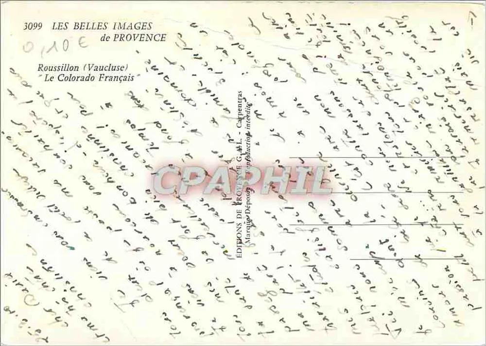 Roussillon (Vaucluse) — Het Franse Colorado — Éditions de Vaucluse G.A.L.L. - Carpentras - Achterkant