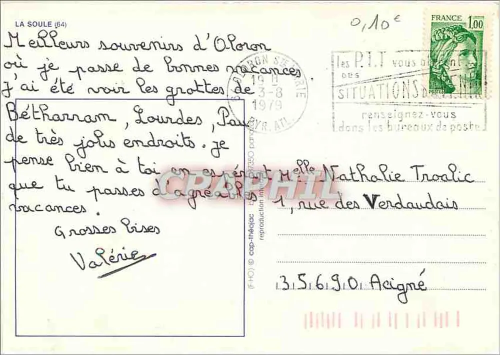 Die Soule — Die Chalets von Iraty, Gorges de Kakouetta, Brücke von Holcarte, Larrau, Tar dets — Verlag nicht sichtbar - Rückseite