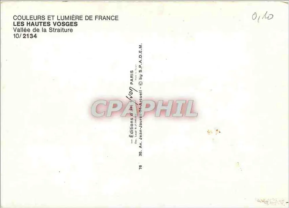 Vale da Straïtoure — As Altas Vosges — Éditions Jean-Jaurel-Arouell - Verso