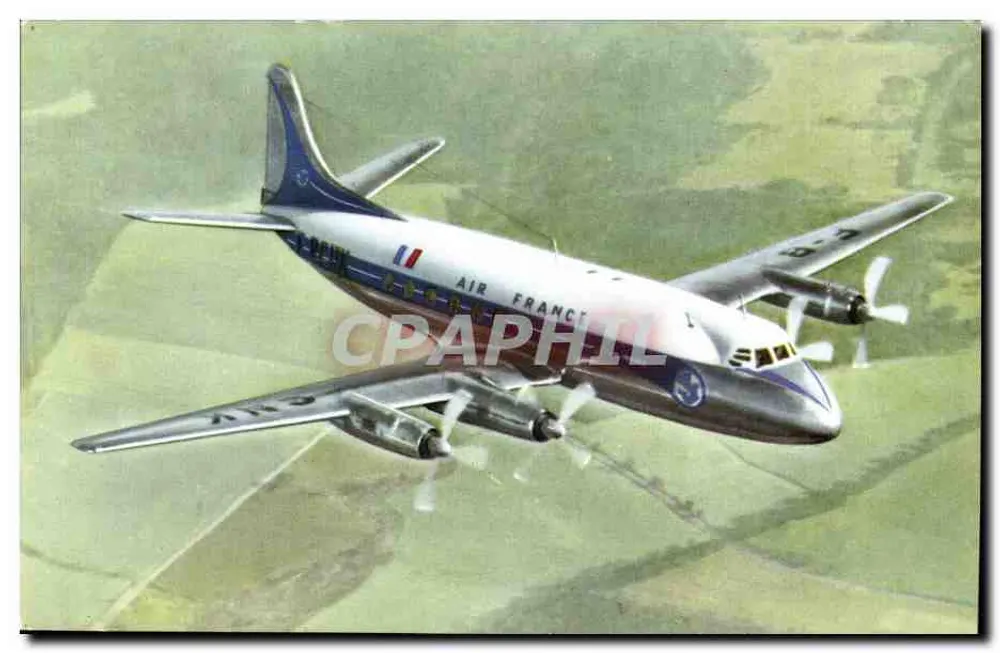 Avion Air France Viscount — Paris — n° 905JP-58 - Recto
