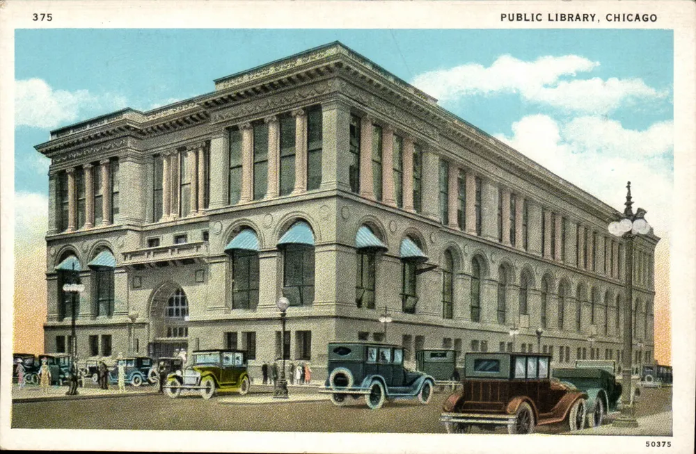 Biblioteca Pública de Chicago — editor Max Root Selling Co. n°375 - Frente