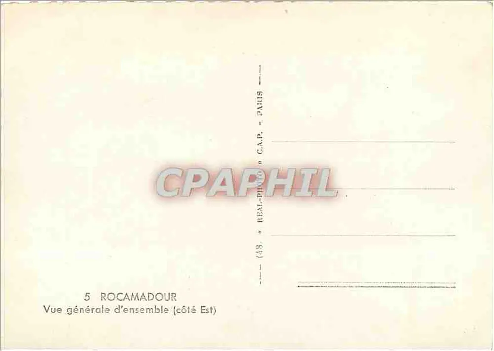 Rocamadour — Vista geral do lado leste — C.A.P. Paris - Verso