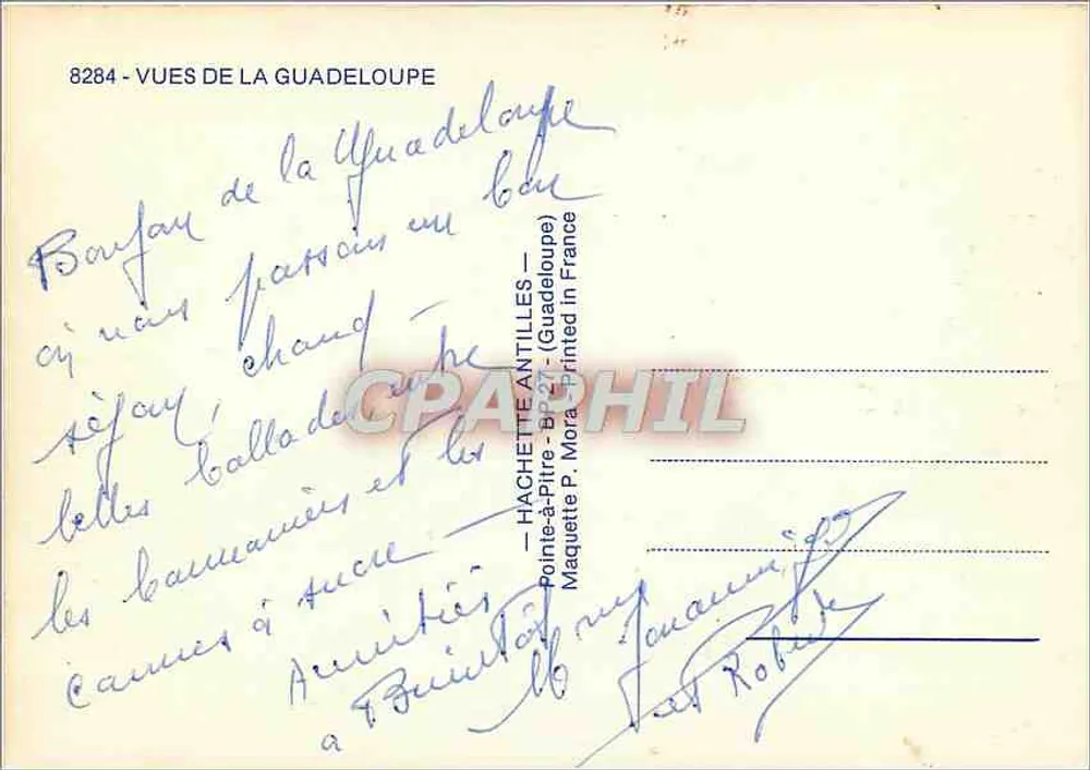 Guadeloupe — Vistas da Guadeloupe — Hachette Antilles - Verso
