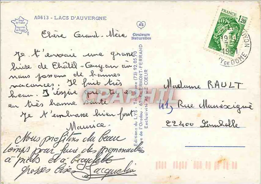 Lagos de Auvergne — paisagens e banhos — Éditions de l'Irodou - Verso