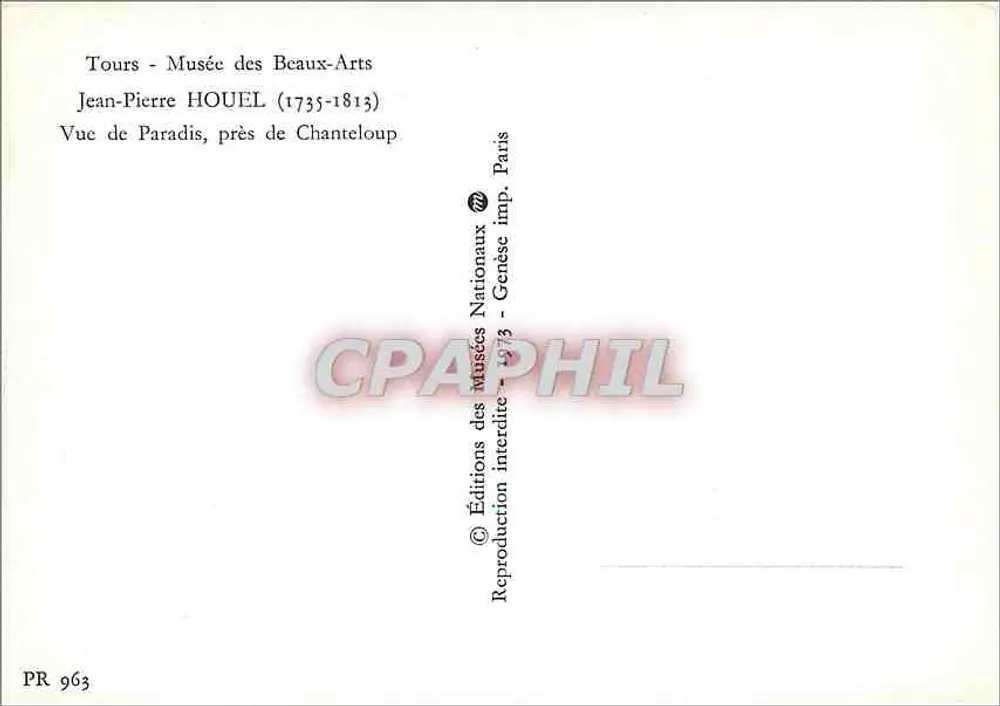 Ansicht von Paradis bei Chanteloup — Jean-Pierre Houel (1735-1813) — Éditions des Musées Nationaux - Rückseite