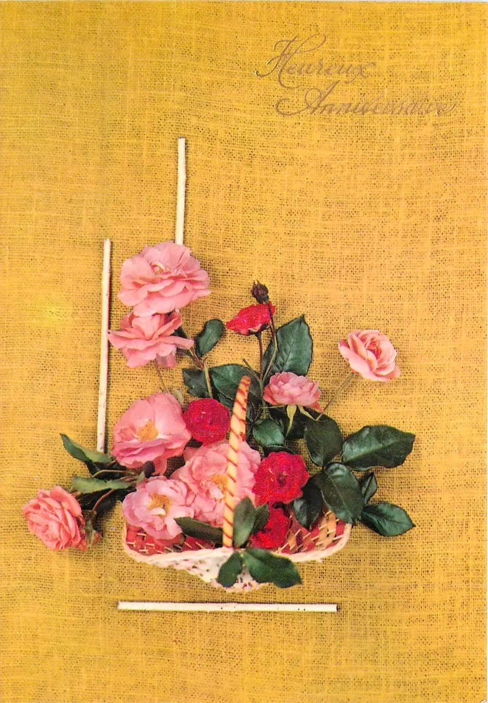 Arranjo de rosas em um cesto — Aniversário — Clacée 568001 - Frente