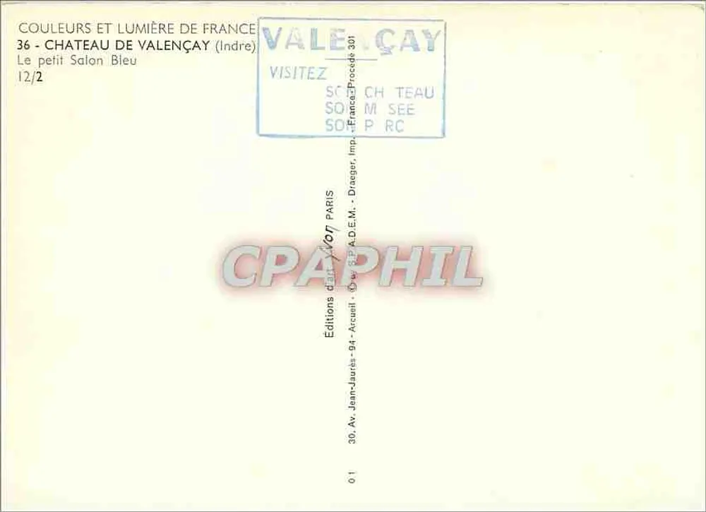 Château de Valençay — Le petit Salon Bleu — Juvon - Verso