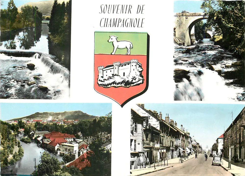 Champagnole — Herinnering aan Champagnole — Uitgever E. Protet, Dole - Voorkant