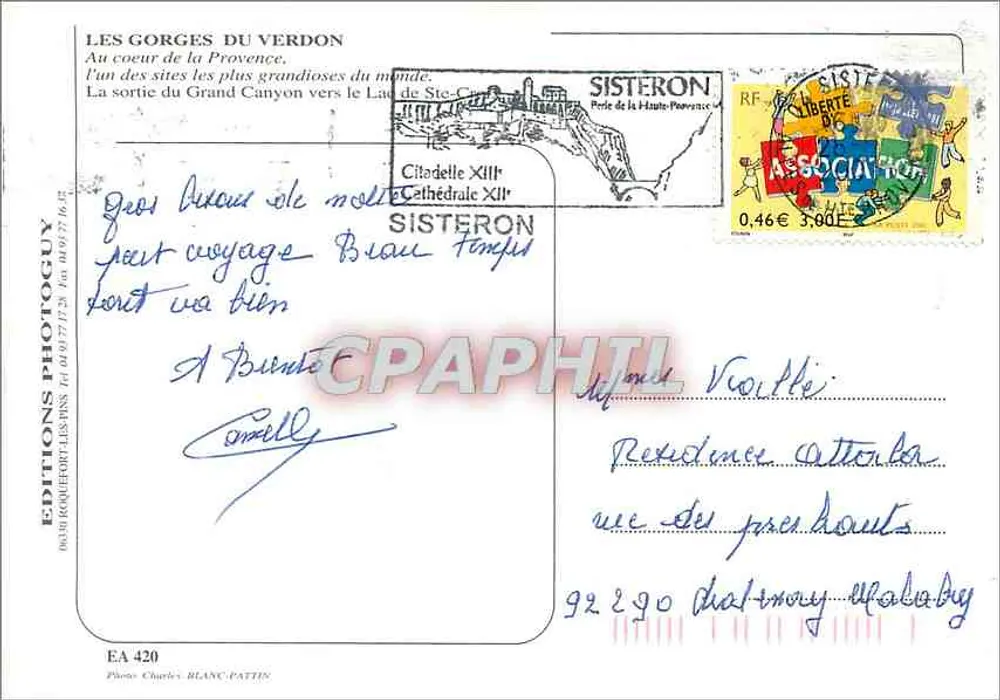 Die Gorges du Verdon — Eines der spektakulärsten Sehenswürdigkeiten der Welt — Éditions Photoguay - Rückseite