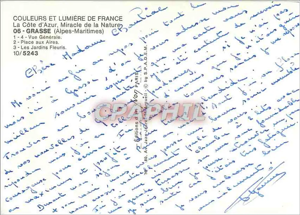 Grasse — Au Soleil de Grasse — Editions S.P.A.D.E.M. - Rückseite