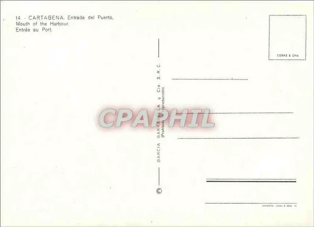 Cartagena — Ingang van de Haven — Garcia & Cía S.R.C. - Achterkant