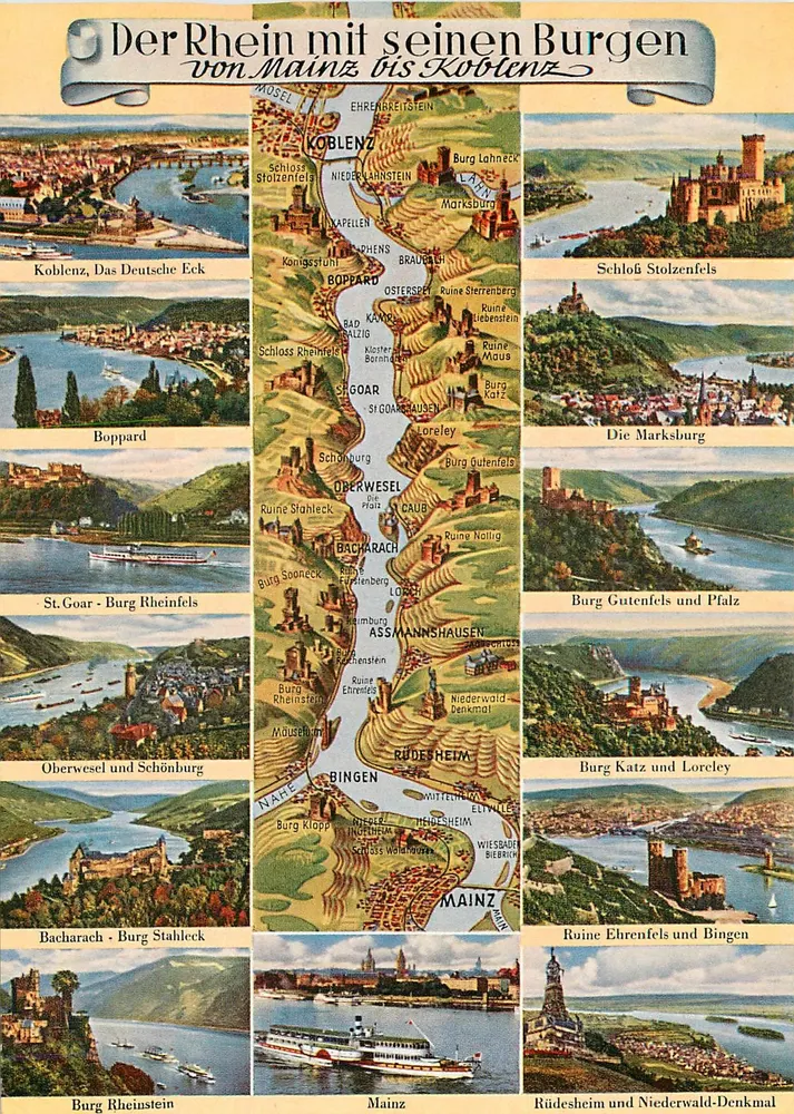 Der Rhein mit seinen Schlössern — von Mainz bis Cochem — Verlag von Hauschild, Kœln-E. - Vorderseite
