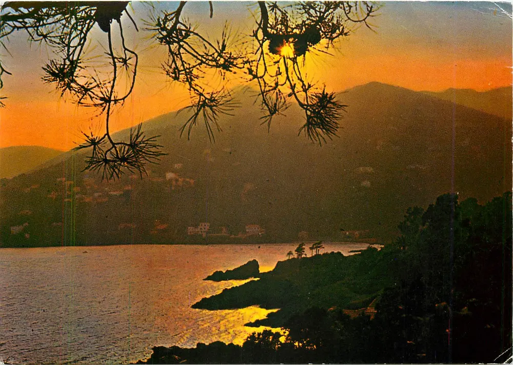 Pôr do sol — Costa Azul — Edições de Arte Montluçon - Frente