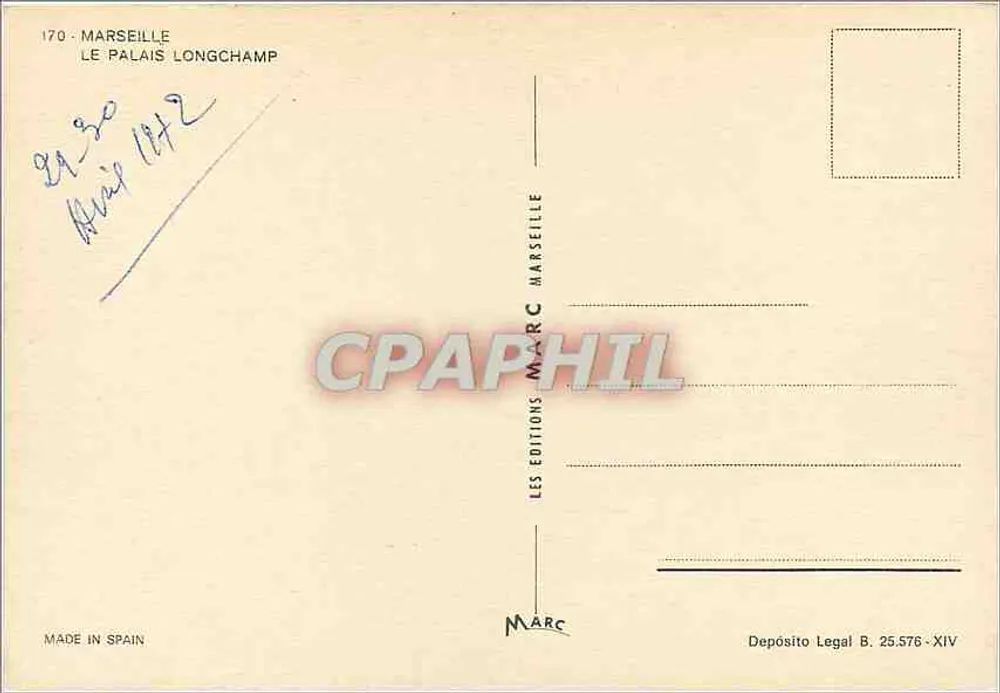 O Palácio Longchamp — Marselha — Les Éditions Marc - Verso